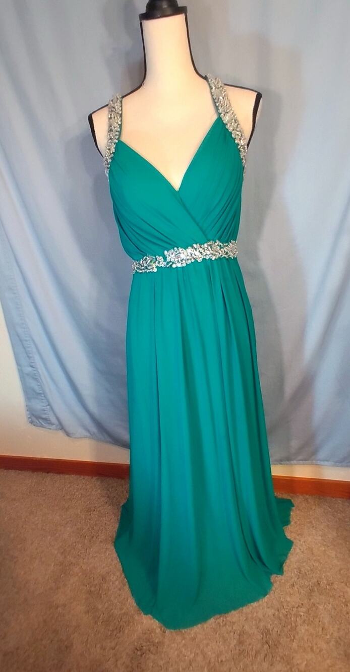 Coco Collection Blue-Green Formal Dress